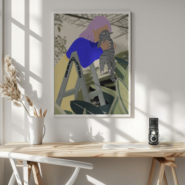 Tablou înramat „Hi Kitty, I love you!” de Jota de jai