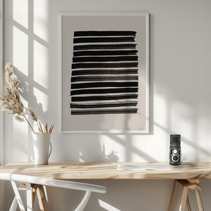 Tablou înramat „Stripes_Beige” de Pictufy Studio II