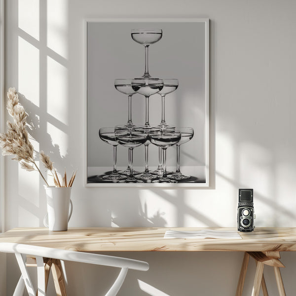 Tablou înramat „Champagne tower_6” de Pictufy Studio III