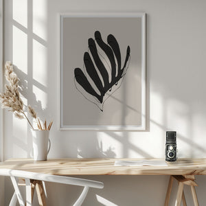 Tablou înramat „Abstract Leaf Lines” de THE MIUUS STUDIO