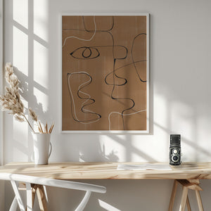 Tablou înramat „Whimsical Lines” de THE MIUUS STUDIO