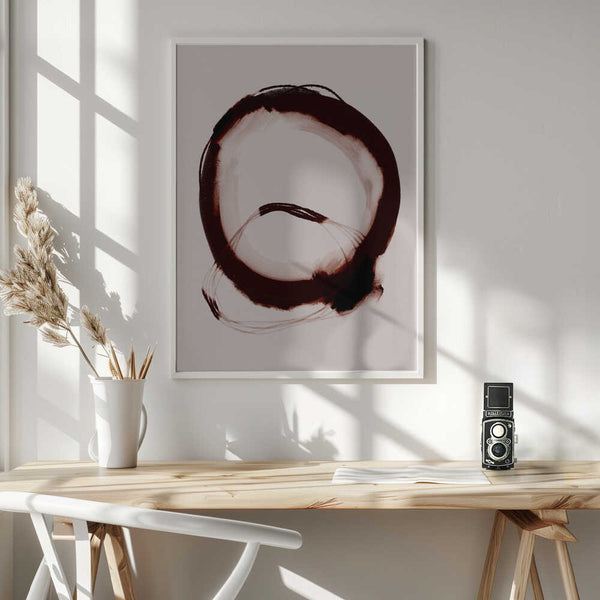 Tablou înramat „Crimson Circle” de Treechild