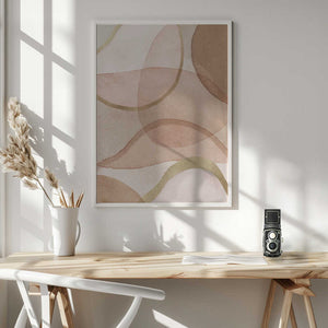 Tablou înramat „Blush and Brown Abstract” de Kathrin Pienaar