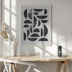 Tablou înramat „Linocut Abstract #7” de Alisa Galitsyna