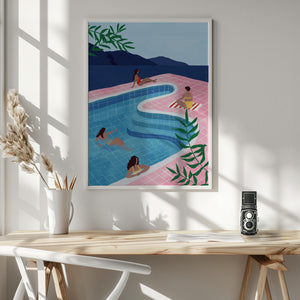 Tablou înramat „Pool Ladies” de Maja Tomljanovic