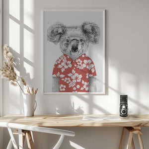 Tablou înramat „Summer koala (red)” de Balazs Solti