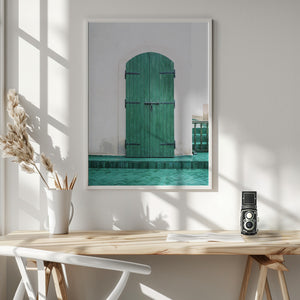 Tablou înramat „Marrakesh Green Door” de Raisa Zwart