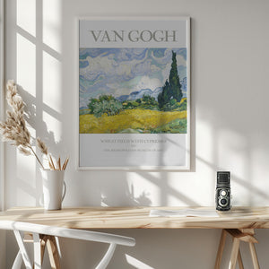 Tablou înramat „Wheat Field With Cypresses” de Vincent Van Gogh
