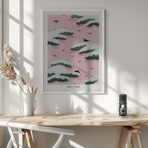 Tablou înramat „Pink Sky” de Bijutsu Sekai