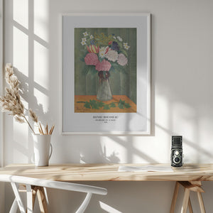 Tablou înramat „Flowers In a Vase” de Henri Rousseau
