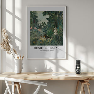 Tablou înramat „The Equatorial Jungle” de Henri Rousseau