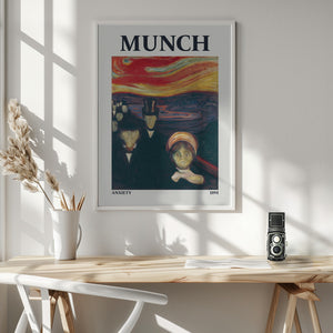 Tablou înramat „Anxiety” de Edvard Munch