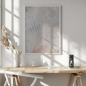 Tablou înramat „Sun Boho Morning Metallic Print” de Sarah Manovski