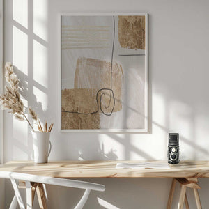 Tablou înramat „Aesthetic Gold-1” de Sally Ann Moss