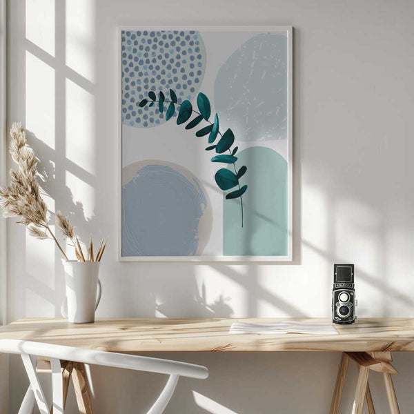 Tablou înramat „Blue green boho-2” de Sally Ann Moss