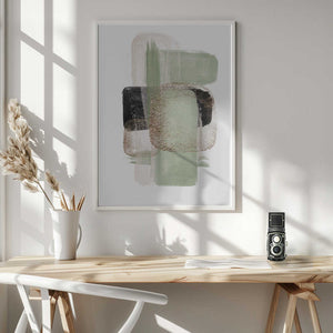 Tablou înramat „Simple Green-1” de Sally Ann Moss