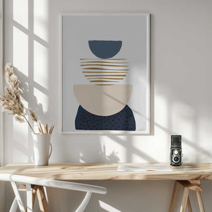 Tablou înramat „boho blue-3” de Sally Ann Moss
