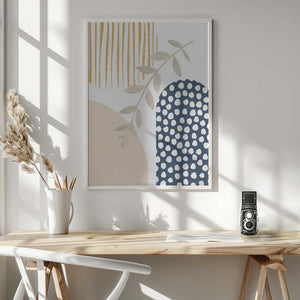 Tablou înramat „boho blue-1” de Sally Ann Moss