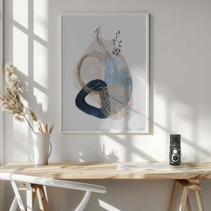 Tablou înramat „Smooth Shapes-3” de Sally Ann Moss