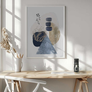 Tablou înramat „Smooth Shapes-2” de Sally Ann Moss