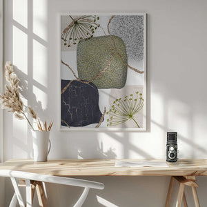 Tablou înramat „Green-Grey-2” de Sally Ann Moss