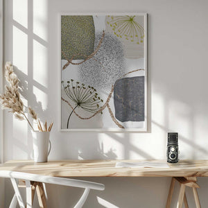 Tablou înramat „Green-Grey-1” de Sally Ann Moss
