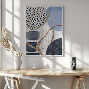 Tablou înramat „Aesthetic Blues-3” de Sally Ann Moss