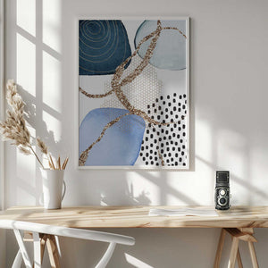 Tablou înramat „Aesthetic Blues-2” de Sally Ann Moss