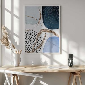 Tablou înramat „Aesthetic Blues-1” de Sally Ann Moss