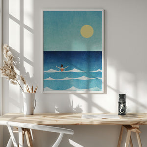 Tablou înramat „Sea Swim ii” de longwayhome