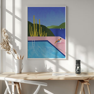 Tablou înramat „Swimming Pool” de longwayhome