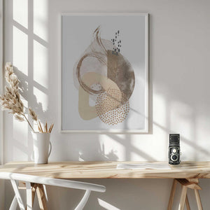 Tablou înramat „Neutral Silk-1” de Sally Ann Moss