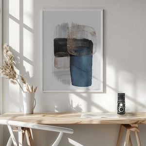 Tablou înramat „Night Blue-3” de Sally Ann Moss