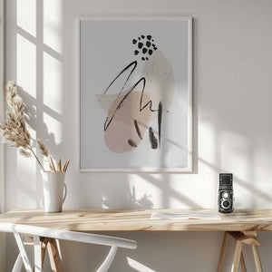 Tablou înramat „Simple Beige-1” de Sally Ann Moss