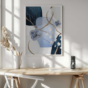 Tablou înramat „Floral Blue-2” de Sally Ann Moss
