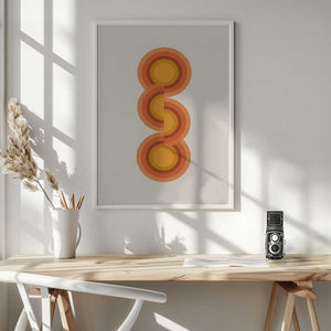 Tablou înramat „Retro Circles Trio” de THE MIUUS STUDIO