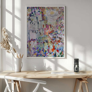 Tablou înramat „covid Spring 36x48 Oil Paint Mixed Media On Canvas” de Alise Loebelsohn