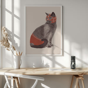 Tablou înramat „Chat Catcheur” de Florent Bodart