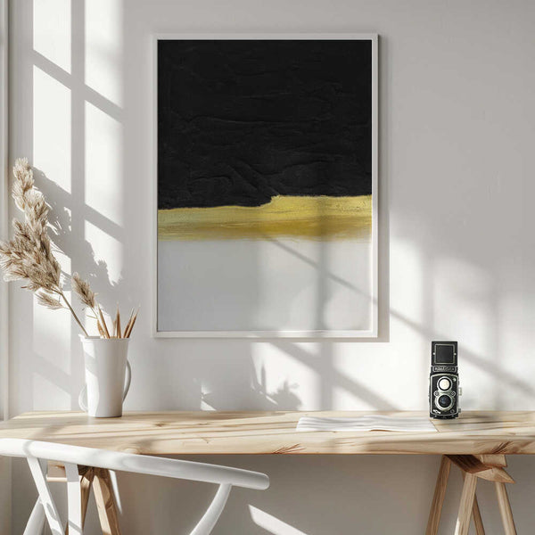 Tablou înramat „Black and White Golden Light” de Alyson Storms