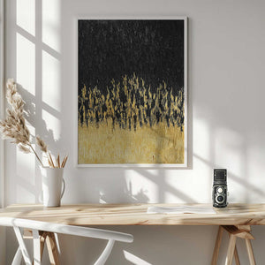 Tablou înramat „Starry Golden Night” de Alyson Storms