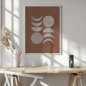 Tablou înramat „Moon Phase No.3” de Melloi Art Prints