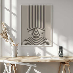 Tablou înramat „Black Line Art” de Melloi Art Prints