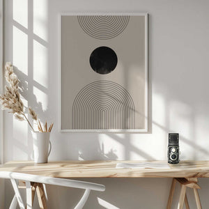 Tablou înramat „Black Arch Line Art” de Melloi Art Prints