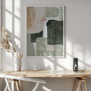 Tablou înramat „Green of Curiosity-3” de Sally Ann Moss