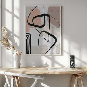 Tablou înramat „Smooth Shapes 1” de Sally Ann Moss
