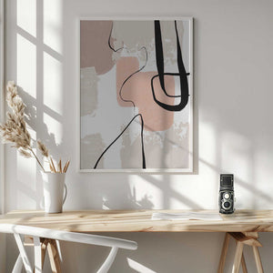 Tablou înramat „Smooth Shapes 3” de Sally Ann Moss
