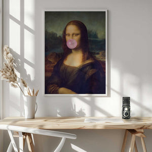 Tablou înramat „Mona Lisa Bubble Gum” de Taudalpoi