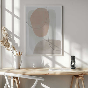Tablou înramat „Circle Abstract Painting” de Melloi Art Prints