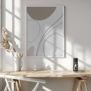 Tablou înramat „Abstract Line Art” de Melloi Art Prints