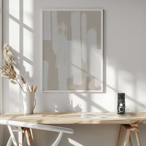 Tablou înramat „Beige Brush Strokes” de Melloi Art Prints